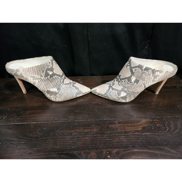 Dolce Vita Cinda Snake-Embossed Leather High-Heel Mules/Sz. 9 EUC - Picture 4 of 9